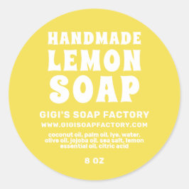 Adesivo Sabão De Limão Moderno E Manuscrito Iluminando Ama