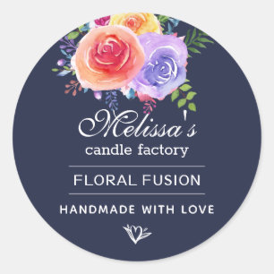 Adesivo Sabão de Rosas de Aquarela