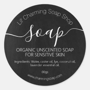 Adesivo Sabão de Vegan Orgânico Simples