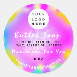 Adesivo Sabão-Manteiga Cosméticos Logotipo Hológrafo Maqui
