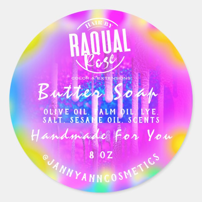 Adesivo Sabão-Manteiga Cosméticos Logotipo Hológrafo Terap (Frente)