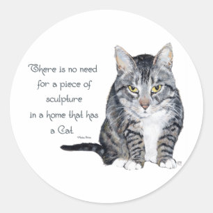 Adesivo Sabedoria Felina - não há necessidade de Escultura