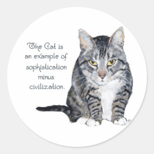 Adesivo Sabedoria Felina - Sofisticação menos Civilização?