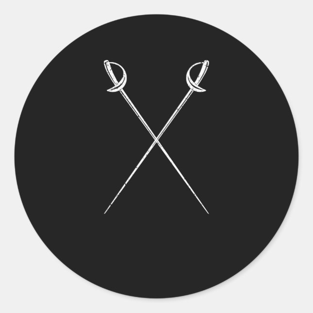 Adesivo Saber esgrima espadas artes marciais duel (Frente)