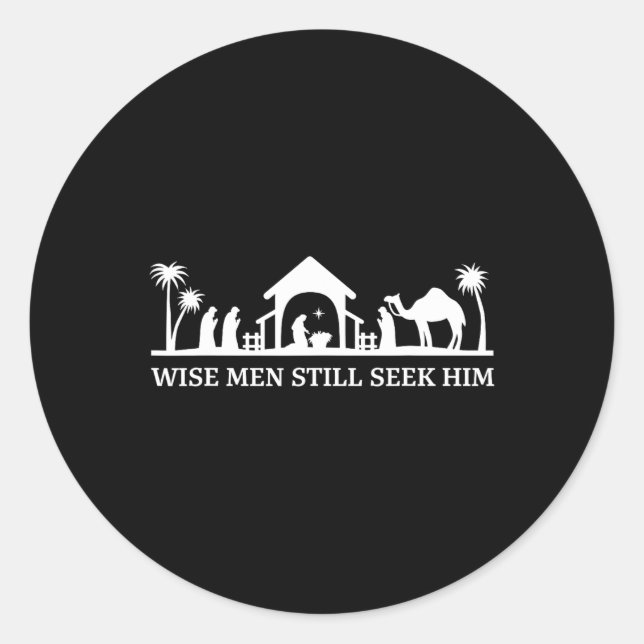 Adesivo Sábios ainda procuram ele cristão natal jesus (Frente)