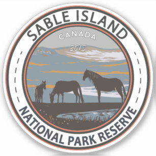 Adesivo Sable Island National Park Reserve Canada Vintage