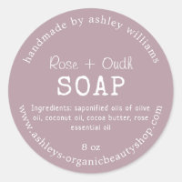 Sabonete Artesanal Rose + Oudh – Mauve Organic Ski