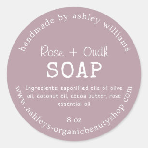 Adesivo Sabonete Artesanal Rose + Oudh – Mauve Organic Ski