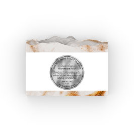 Adesivo Sabonete cosmético de folha de prata tecida estilo