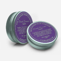 Sabonete cosmético de texto verde roxo escuro esti