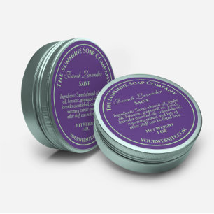 Adesivo Sabonete cosmético de texto verde roxo escuro esti