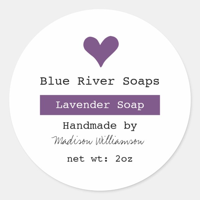 Adesivo Sabonete de Lavanda Artesanal (Frente)