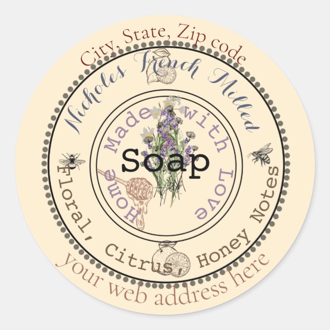 Adesivo sabonete personalizável incrível (Frente)