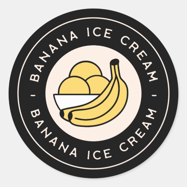 Adesivo Sabor de sorvete de banana (Frente)