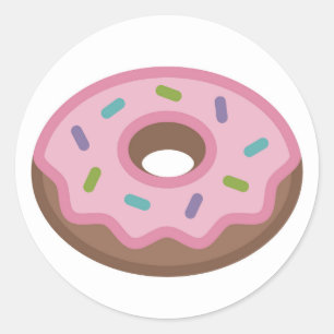 Adesivo Saboroso polvilhe a rosquinha Emoji