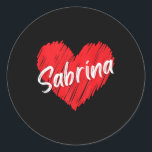 Adesivo Sabrina I Love Sabrina Heart Vin<br><div class="desc">Nome Personalizado Sabrina I Love Sabrina Heart Vintage</div>