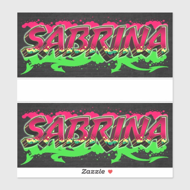 Adesivo Sabrina Vorname Name Graffiti Aufkleber Sticker (Folha)