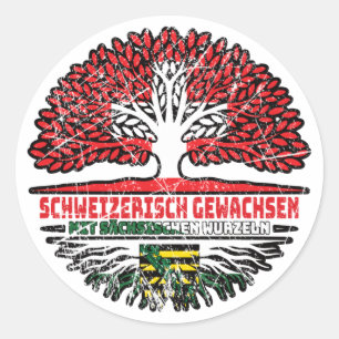 Adesivo Sachsen Sächsisch Schweizer Schweiz Baum Wurzel