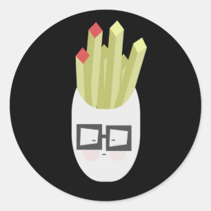 Adesivo Saco de Batatas Fritas Desenho Animado Fofo