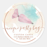 Saco de confeiteiro com creme de confeitaria ombre