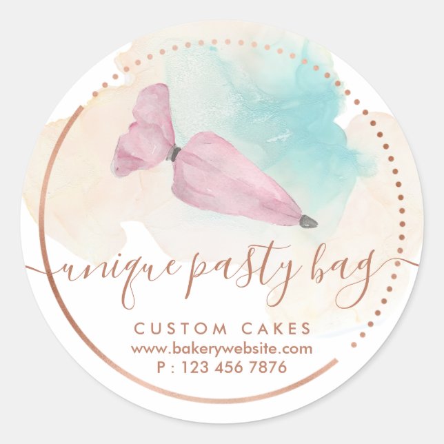 Adesivo Saco de confeiteiro com creme de confeitaria ombre (Frente)