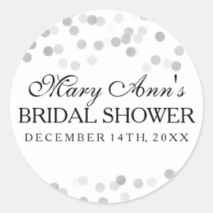 Adesivo Saco de Favor do Casamento Luzes de Folha de Prata