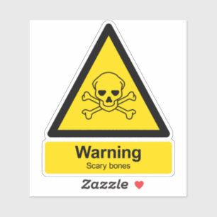 Adesivo Sacos assustadores, paródia, sinal de aviso tóxico