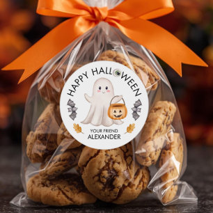 Adesivo Sacos de Tratamento Feliz Halloween para Escolas
