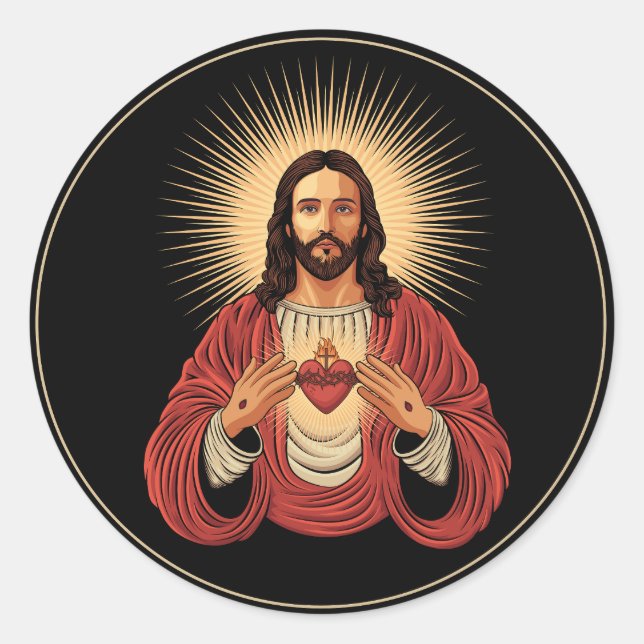 Adesivo Sacred heart of Jesus Christ. (Frente)