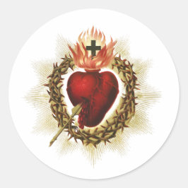 Adesivo Sacred Heart of Jesus Round Stickers 