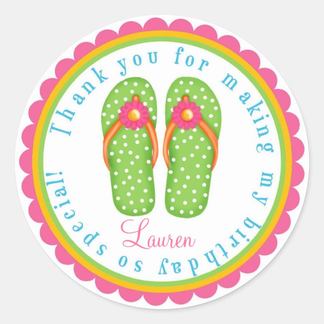 Adesivo Sacudir Flot Birthday Stickers (Frente)