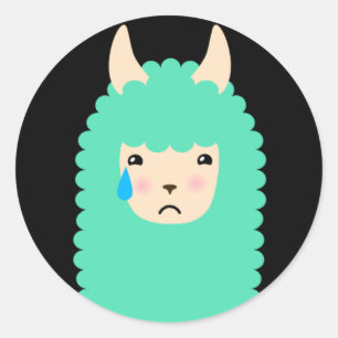 Adesivo Sad Llama Emoji Stickers
