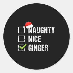 Adesivo Safado Bom Gengibre Ruiva Chapéu do Papai Noel Nat