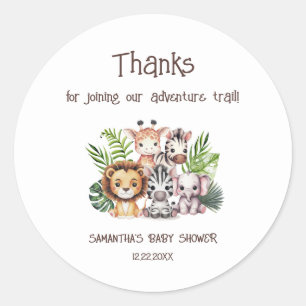 Adesivo Safari Adventure Trail Mix Sticker de Chás de Bebê