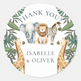 Adesivo Safari Bebês e Greenerescência Obrigado