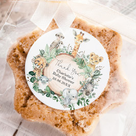 Adesivo Safari Selva Selvagem Animais Selvagens Chá de fra