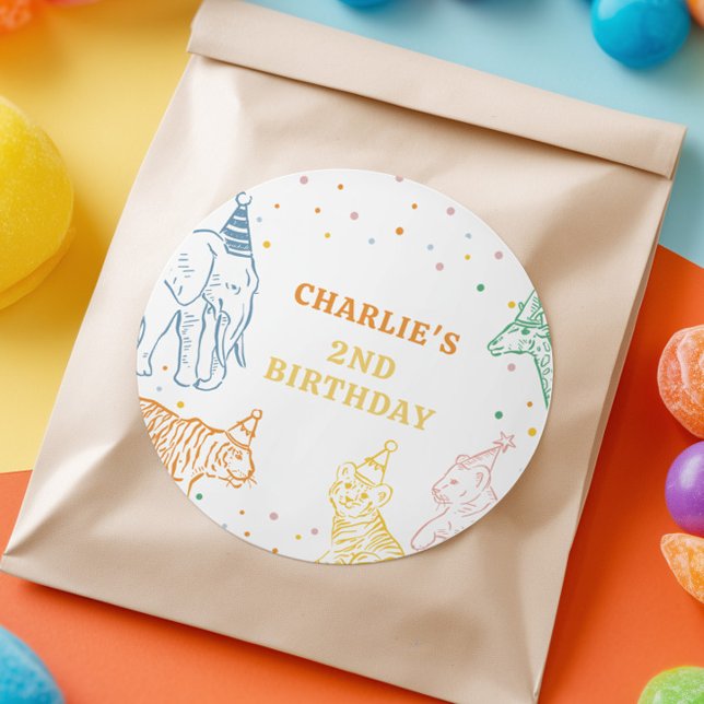 Adesivo Safari Wild Animals 2nd Birthday (Criador carregado)