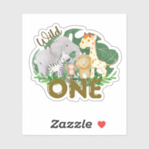 Safari Wild One Animal Folhas Tropicais