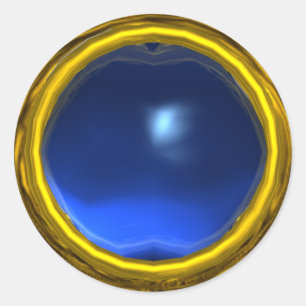 Adesivo SAFIRA MÁGICA, amarelo azul vibrante brilhante