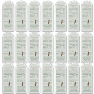 Adesivo SAGE 16 oz Mama de mel e Fatos de nutrição das abe