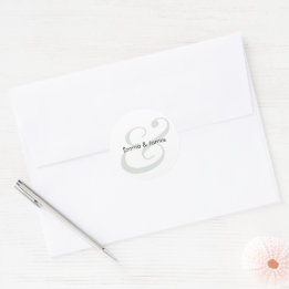 Adesivo Sage Ampersand Casamento | Monograma Envelope