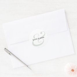 Adesivo Sage Ampersand Casamento | Monograma Envelope