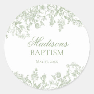 Adesivo Sage Chinoiserie Vintage Envelope Floral Baptism