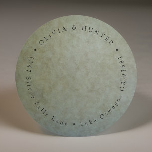 Adesivo Sage Dourado Weding Names Endereço de devolução