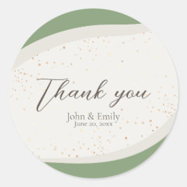 Adesivo Sage Green Abstrato Wedding Favor