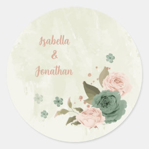 Adesivo sage green blusa flores casamento