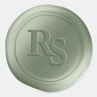 Sage Green Double Monogramas Seals