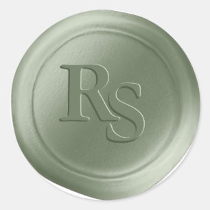 Adesivo Sage Green Double Monogramas Seals
