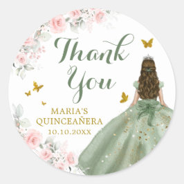 Adesivo Sage Green Dourada Royale Girl Doce Dezesseis Aniv