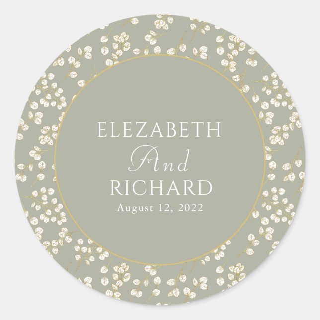 Adesivo Sage Green Dourado Eucalyptus deixa verde (Frente)